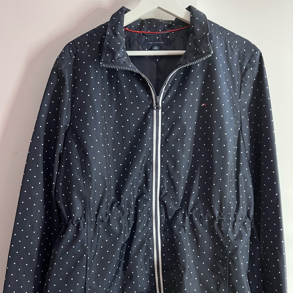 Tommy Hilfiger Navy Blue Polka Dot Jacket